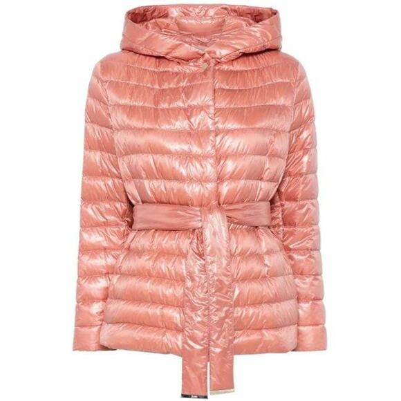 Herno Quilted Belt Puffer Jacket in Deep Rose 40 US 4 - Picture 5 of 5
